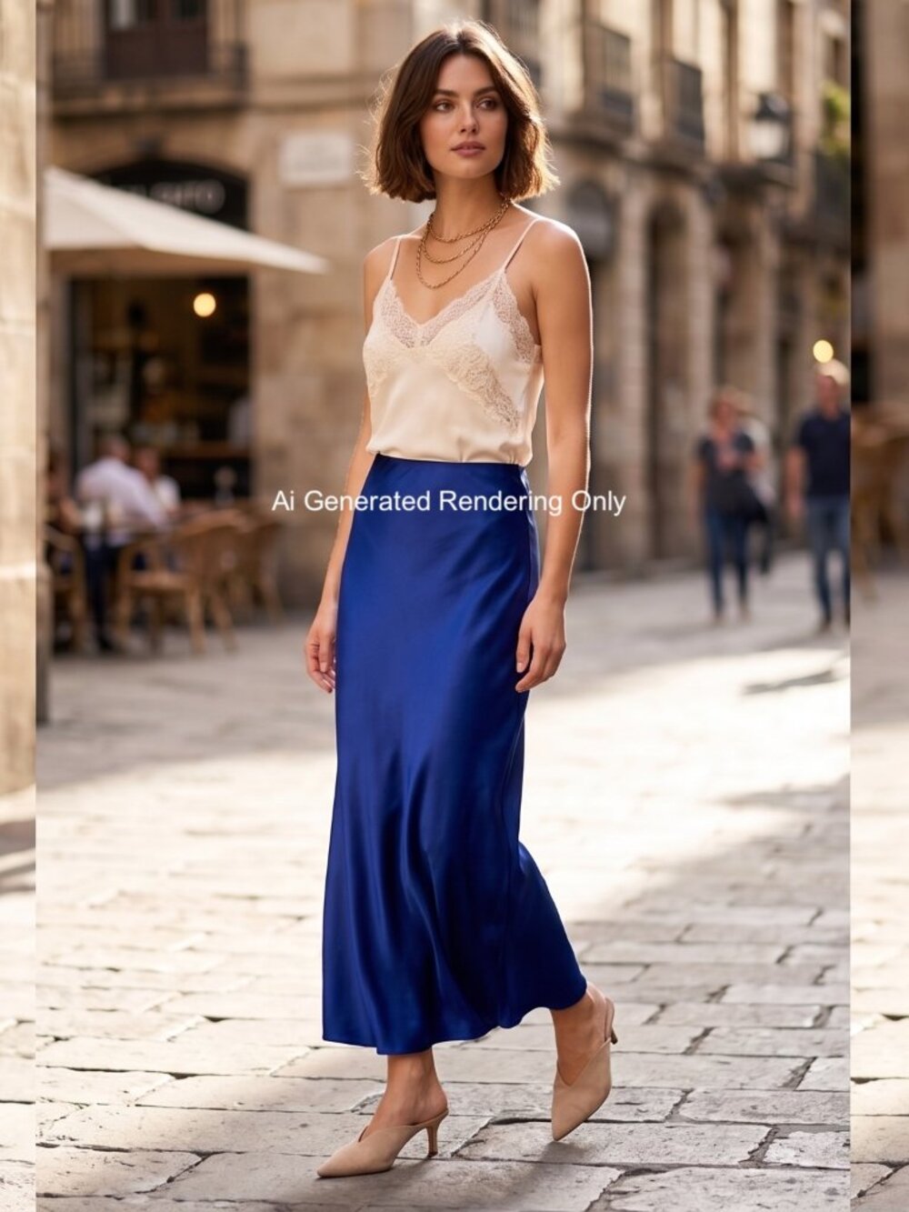 Blue Tilda Maxi Slip Skirt by Anthropologie | XXS